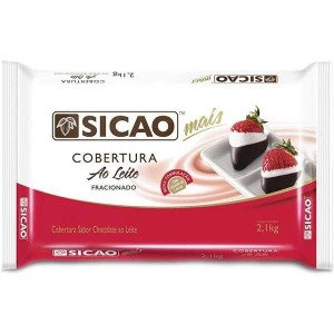 COBERTURA SABOR CHOCOLATE AO LEITE COM BLOCOS 2,1KG - KIN FESTAS