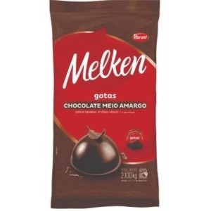 CHOCOLATE GOTAS MEIO AMARGO MELKEN 2,1KG - HARALD - KIN FESTAS