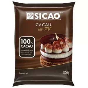CACAU EM PO 100% CACAU 500G - SICAO - KIN FESTAS