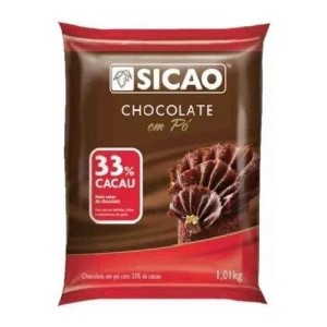 CACAU EM PO 33% CACAU 1,01KG - SICAO - KIN FESTAS