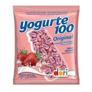 BALAS YOGURTE 100 MORANGO 400G DORI