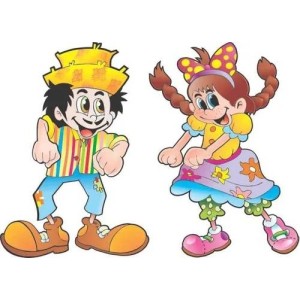 BONECO CAIPIRA JUNINO - C/2 UNIDADES