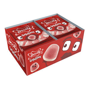 BALA DE GELATINA MINI BEIJO 15GR DOCILE