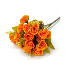 BOTAO ROSA X21 PESSEGO OUTONO LARANJA 39CM D&A