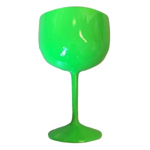 TAÇA GIN BASE SOLIDA VERDE NEON - KIN FESTAS
