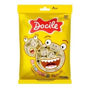 MARSHMALLOWS RECHEADO CARINHAS 220G - DOCILE