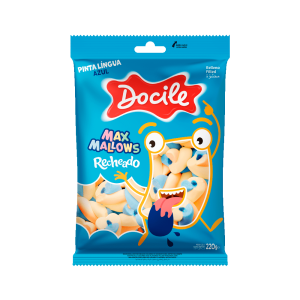 MARSHMALLOW RECHEADO TWIST PINTA LINGUA 220G - DOCILE - KIN FESTAS