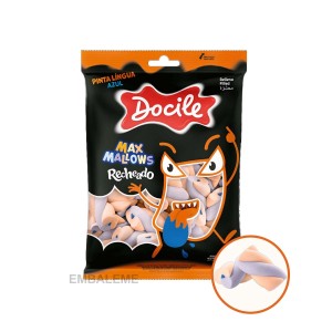 MARSHMALLOW RECHEADO TWIST PINTA LINGUA 220G - DOCILE - KIN FESTAS