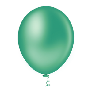 BALAO 05 REDONDO LISO VERDE ESCURO C/50 - KIN FESTAS