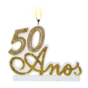 VELA 50 ANOS STRASS OURO ALCHESTER