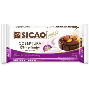 COBERTURA SABOR CHOCOLATE MEIO AMARGO SI BLOCOS 1,01KG 1,01KG - KIN FESTAS