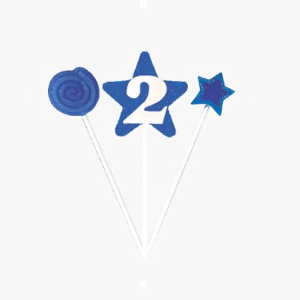 VELA ESTRELA SUPER AZUL Nº2 C/3 ALCHESTER