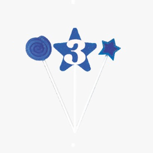 VELA ESTRELA SUPER AZUL Nº3 C/3 ALCHESTER