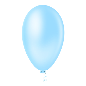 BALÃO 07 LISO AZUL CLARO PIC PIC- 50 UNIDADES RIBERBALL