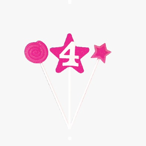 VELA ESTRELA SUPER ROSA Nº4 C/3 ALCHESTER