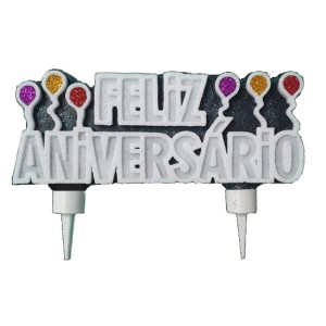 VELA FELIZ ANIVERSARIO BRANCO ALCHESTER