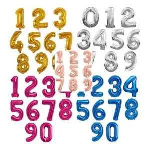 BALAO METALIZADO 75CM NUMERO - KIN FESTAS