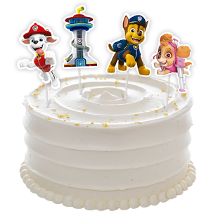 DECORACAO CENARIO PARA BOLO PATRULHA CANINA CORE COM 5 REGINA
