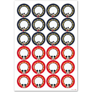 ADESIVO DECORATIVO REDONDO MICKEY CLASSICO COM 3 REGINA