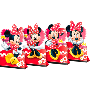 DECORACAO DE MESA RED MINNIE COM 4 REGINA
