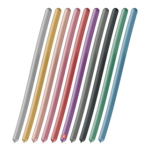 BALÃO CANUDO PLATINO 260 SORTIDO C0M25  PIC PIC