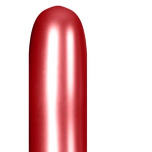 BALÃO CANUDO PLATINO 260 VERMELHO COM 25 PIC PIC RIBERBALL