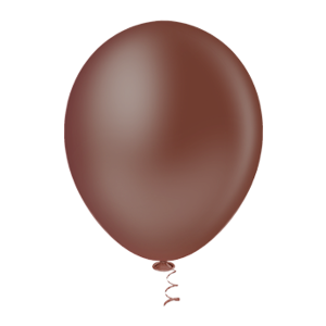 BALÃO 09 LÁTEX LISO REDONDO MARROM C/50 - KIN FESTAS