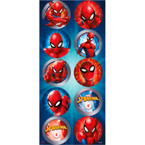 ADESIVO REDONDO SPIDER MAN ANIMACAO COM 30 REGINA