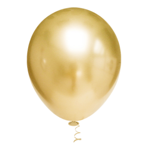BALÃO 10 LÁTEX LISO REDONDO OURO PLATINO  - KIN FESTAS