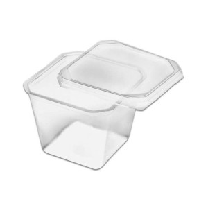 POTE QUADRADO COM TAMPA 350ML COM 20 REF 8468 PRAFESTA