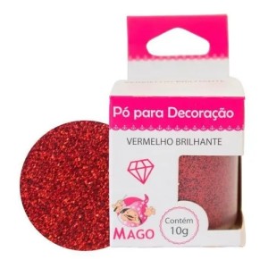 PÓ PARA DECORAÇÃO VERMELHO BRILHANTE 10G REF.7406 MAGO