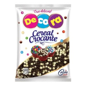 MINI CEREAL CROCANTE MESCLADO  BRANCO E PRETO 500G  CACAU FOODS