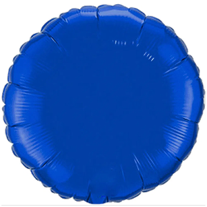 Balão Metalizado Redondo Azul 20” – Kin Festas