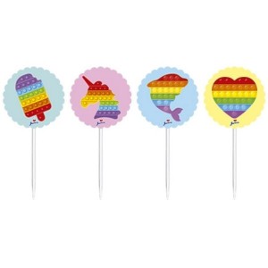 TOPPERS PARA DOCES E SALGADOS POP IT COM 8 UNIIDADES JUNCO