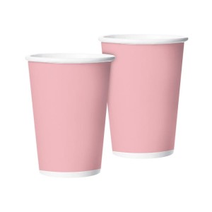 COPO PAPEL 180ML FESTA COLORS ROSA BEBE  COM 8 REGINA