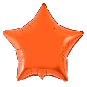 Balão Metalizado Estrela Laranja 20” – Kin Festas