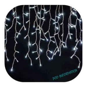 CASCATA 120 LED 2.8M FIXA MACHO E FEMEA 110V BRANCO PZ2