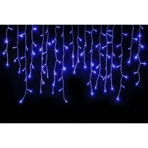 CASCATA 120LED 2.8M MACHO E FEMEA 110V AZUL COM CONTROLADOR PZ3