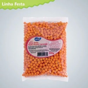MINI BALA TUTTI FRUTTI LARANJA 500G REF:1237 HORIZON