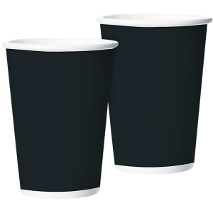COPO PAPEL 180ML FESTA COLORS PRETO  COM 8 REGINA