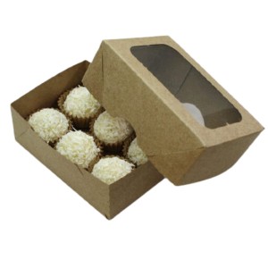 CAIXA RETANGULAR COM VISOR 120 X 230 X 35 MM KRAFT