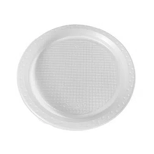 PRATO DESCARTÁVEL 25CM BRANCO C/10 - PLATEX - KIN FESTAS