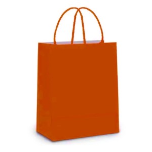 SACOLA K. BRANCO CHAP LARANJA 17,5X8,5X21,5CM