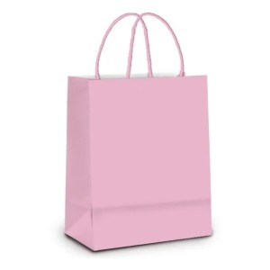 SACOLA K. BRANCO CHAP ROSA BEBE  17,5X8,5X21,5CM