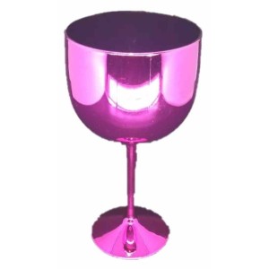 TAÇA GIN METALIZADA PINK MAR PLAST