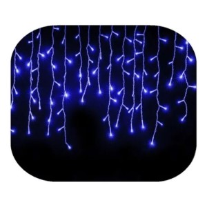 CORDÃO 100 LED 10 MT 220V MACHO E FÊMEA AZUL - FIO VERDE PZ 15 A