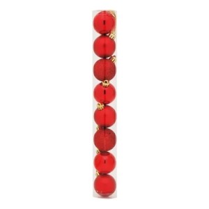 BOLA TB LISA 6CM COM 8 UNIDADES - VERMELHO