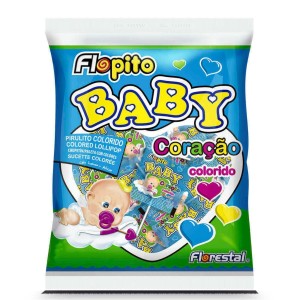 PIRULITO BABY CORACAO COLORIDO 200G REF:08815 FLORESTAL