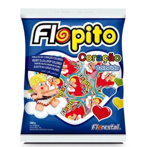 PIRULITO CORACAO COLORIDO 500G  REF.09535 FLORESTAL