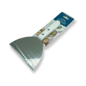ESPATULA INOX COM CABO DE PLASTICO